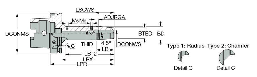 HSK A63 SRKIN3/8X3.346CX